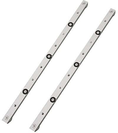 Aluminium Alloy Miter Bar Slider 300/450 mm T-Rail Mitre Bar Table Saw Measuring Rod Woodworking Tool for Router Table Saw Miter Carpenter's (2 Pieces, 450 mm)