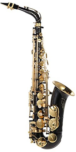 bE Altsaxphon,KOCAN Eb-Altsaxophon,Messing,lackiertes Gold,E-Saxophon,Tonart 82Z,Holzblasinstrument,mit Reinigungsbürste,Tuch,Handschuhe,Riemen,gepolstertes Etui
