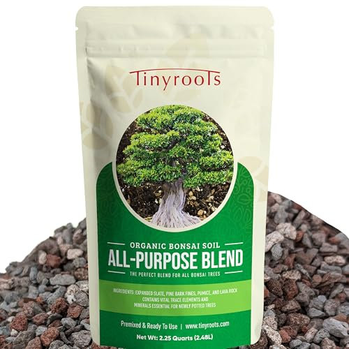 Bonsai-Bodenmischung von Tinyroots – Allzweck-Bonsai-Bodenmischung, gebrauchsfertige Mischung, verwendet für alle Arten von Bonsai-Bäumen, 2,25 l