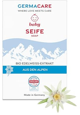 GERMACARE BABY Seifenstück 100g - spezielle Formulierung mit pflanzlich-mildem Pflegekomplex für die Bedürfnisse der Babyhaut