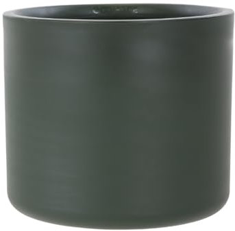 Gardenesque Ecomade Planter 35cm, Dark Green, Reclaimed Ocean Waste Plastic, Eco-Friendly, UK-Made Pot for Indoor & Outdoor Use, Lightweight, 35 x 35 x 30cm