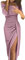CreoQIJI Abito da sera da donna, elegante, con maniche a 3/4, plissettato, vestibilità aderente, sexy, affascinante, tinta unita, elegante, per matrimonio, ballo, tunica, Lilla, M