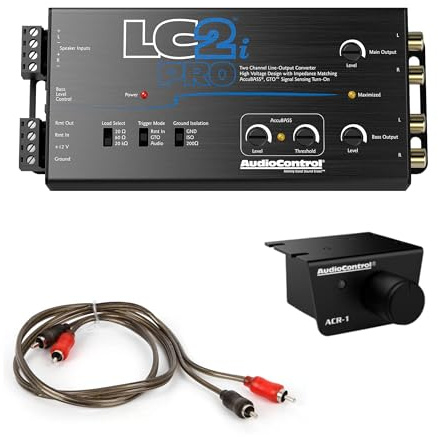 Elite Audio AccuBASS 2-Ch Line Out Converter Kit - LC2iPro Processor and 17ft Oxygen Free RCA Cable