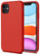TAXXOE Silicone Case with iPhone 11 Case Soft Ultra Slim Protective Shockproof Liquid Silicone Phone Case,Anti-Scratch Microfiber Lining，6.1 inch-Red