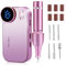 Torno para Uñas Profesional 35000 U/Min, Lima Electrica Uñas para Semipermanentes Acrilicas Manicura y Pedicura, Baja Vibración, Salón DIY, 4000mAh (rosa)