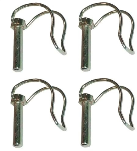 cyclingcolors 4x Perno di Bloccaggio Spine a scatto 10x60mm perni a sgancio rapido molla acciaio anello copiglie tagliaerba tosaerba trattore