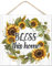Inspirierendes etabliertes Holzschild Segen Wand Deko für Haustür Rustikal bemaltes Holzschild saisonale Kränze Runde Küche Wanddekoration Schild Geschenk Büros 30,5 x 30,5 cm