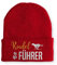 Strickmütze Rudelführer Mütze Wintermütze lustige Beanie mit Stick, Farbe: Rot
