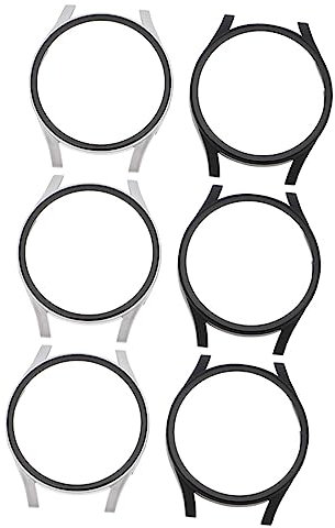 Uonlytech 6 Pièces Boîtier De Montre 4 Accessoires 4 Protecteurs D'écran Protecteur De Montre Anti-Rayures Vitrine Coque en Silicone Cas Cadre Montres Pc Film Trempé Intelligent