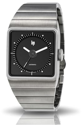 Lip Big TV Titan Men's Automatic Titanium Watch 671657, Black