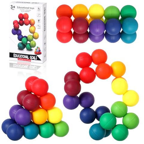 Sensory Fidget Juguetes para Niños,Rainbow Fidget Bola Variable Juguetes Sensoriales para Autismo,Juguetes Fidget Silenciosos de Viaje para TDAH,3-12 Años Niños y Niñas
