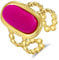 Joo&Rind Ringe Gold Damen Edelstahl Ring Gold Wasserfest 18K Vergoldete Ringe Frauen Hypoallergen Offener Ring Verstellbar Schmuck für Geschenke
