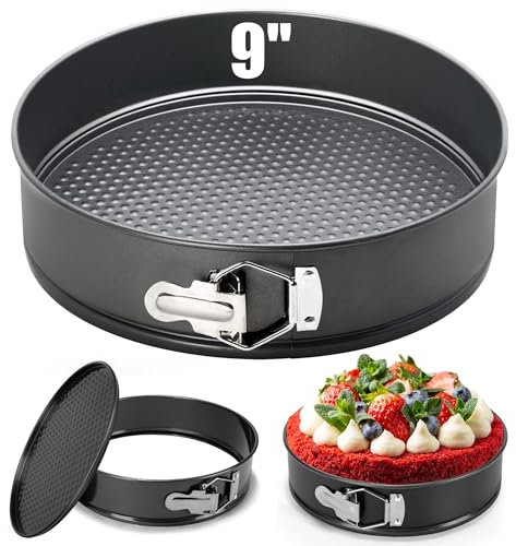 22 CM Springform Cake Tin 9 in Baking Tin Round Leakproof Nonstick Removable Bottom Cake Tins for Cake, Cheesecakes, Pizza, and Quiches