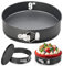 22 CM Springform Cake Tin 9 in Baking Tin Round Leakproof Nonstick Removable Bottom Cake Tins for Cake, Cheesecakes, Pizza, and Quiches
