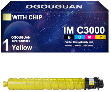 OGOUGUAN IM C3000 C3500 Tonerkartusche für Ricoh IMC3000 IMC3500 842251 842252 842253 842254 für Savin Lanier IMC3000 IMC3500 Drucker (1 Gelb)