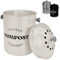 Linxor - Composteur, bac, Poubelle à Compost de Cuisine 5L Rond en INOX - Plusieurs Coloris
