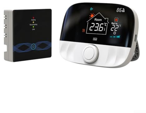 Termostato de calefacción inteligente, Caldera de termostato inteligente, Termostato de calefacción WLAN, Radiador WiFi con receptor Termostato de pared programable