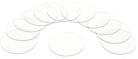 sourcing map 12pcs Watch Crystal Glass Lens, 27.5mm Flat Round Glasses Watch Face Crystals Len Replacement Parts for Watchmaker Repair, Clear