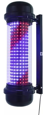 EUAIIPull Barbierstab 73 cm Barber Rotating Pole Lamp, LED-Lichtquelle, Wandbefestigung, Wandleuchte, für Schönheitssalons, Friseursalons und Friseurläden