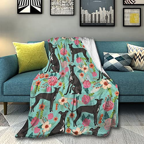 Luxuriöse Fleecedecke für Männer und Frauen, warme und flauschige Decke, italienischer Windhund für Sofa, Couch, Auto, Schlaf, lustige Urlaubsdekoration, Decken, 203 x 152 cm