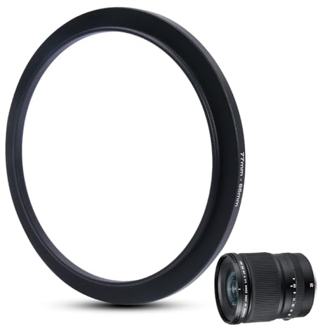Metall Step-Up Ring Filter Adapter - 77mm auf 86mm - Metallring Step-Up Adapter für Filter, kompatibel mit Allen 86mm UV, CPL, ND-Filtern, Objektivhauben, gewindegedrehten Objektiven usw