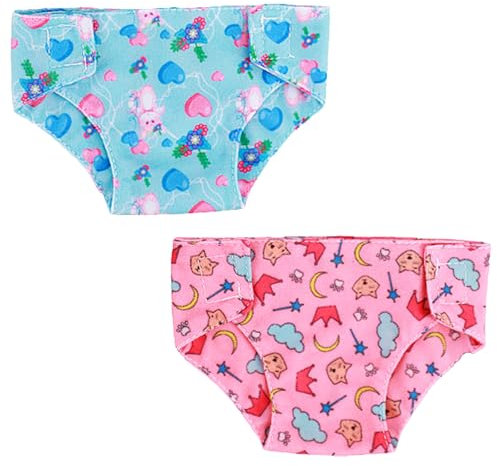 MaNeaz 2 Pezzi Pannolini Bambole Pannolini Bambola Pannolini Per Bambole Accessori Per 14-16 Bambolotti Per Bambole Lavabile Riutilizzabile Idee Regalo Per Bambini