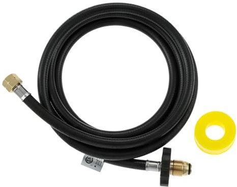 Replacements 350PSI Soft Nose for LPG Valve Kit with 12 Feet Propane Weed Burner Torch Hose Adapter Connection Propane Tank High Pressure