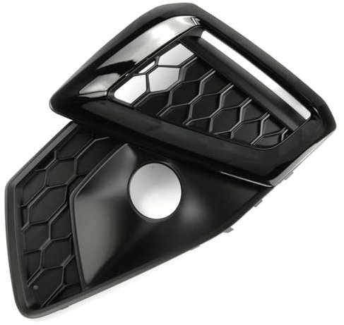 Underground Parts S-Line Black Edition Frontstoßstange Nebelscheinwerfer Kühlergrill Abdeckung Links Beifahrerseite für Audi A4 B9 Facelift 2019-2024