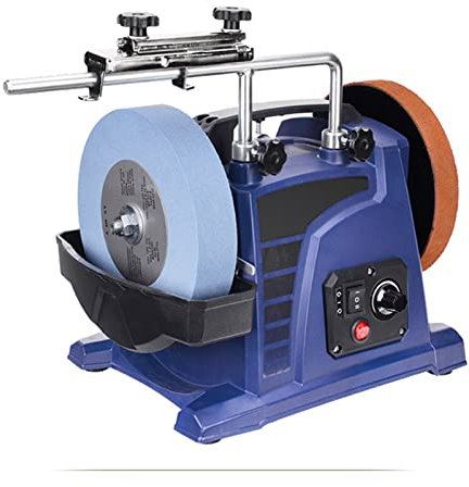 KJZQXYX Multi-Functional Bench Grinder Polishing Machine 8inch Knife Grinder Low-Speed Sharpening Machine Desktop Grinding Machine