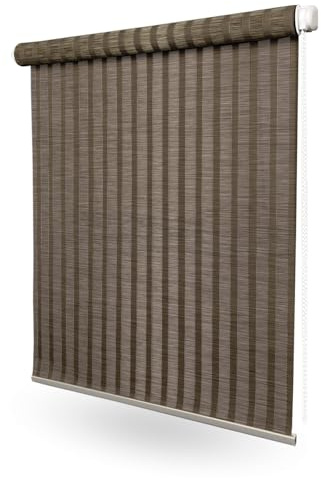 Home-Vision Bali Kollektion Klemmfix Rollo BohoRollo Mahalo B120 x H150 cm | Natur Bambus Optik für Fenster & Türen – ohne Bohren