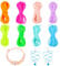 NBEADS 40m 8 Farben Gummischnüre zum Nähen, 2mm hohler Gummischlauch Stricken Barber Cord für Stiche Armbänder Halsketten Perlenstickerei