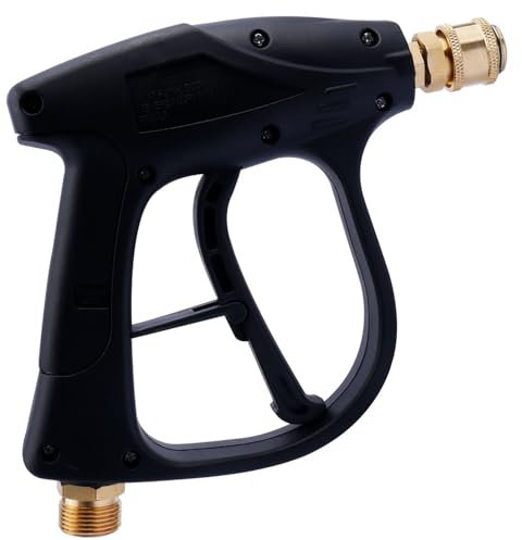 Mesee Pistola per Idropulitrice ad Alta Pressione, Pistola Rondella con Connettore M22-14 Pistola a Spruzzo per Idropulitrice Rilascio Rapido da 1/4 Pistola Lavaggio Alta Pressione per Pulizia Auto