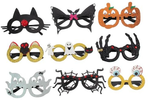 Partyartikel 9 Stück Halloween Brillen für Halloween Feier