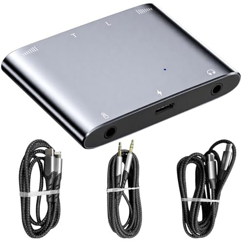 Adattatore di interfaccia audio per live streaming, doppia scheda audio stereo, lega di alluminio, 32 bit/384 kHz ad alta risoluzione per canto e registrazione dal vivo