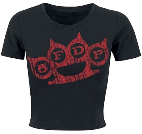 Five Finger Death Punch Red Nuckles Distressed Frauen T-Shirt schwarz