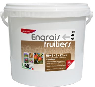 Engrais arbres fruitiers, riche en potasse - Agro Sens - Seau 4 kg