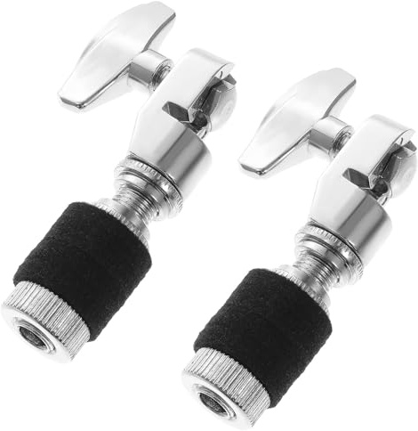 Hi Hat Kupplung aus Eisen, 2 Stück für Schlagzeughardware | Silber, für Beckenständer und Hi Hat, Passend für Drum Bausatz und Cymbals in Rooms und Studios