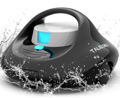 TALOSBO Pleco Se Poolsauger Roboter 130 Mins Reinigung, Poolroboter Akku mit 2.5h Aufladen, Selbstparkend, Automatische Poolreiniger für Oberirdische Pool bis zu 85 m²