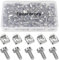Favordrory 30 Pack M6 x 20mm Rack Mount Cage Nuts, Screws and Washers for Rack Mount Server Cabinet, Rack Mount Server Shelves, Routers (Silver)