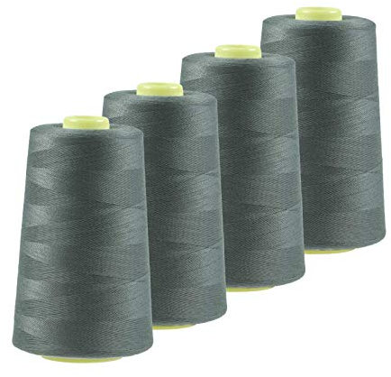 4 x 4572m Qualitäts Overlock-Garn Overlock-Nähgarn Oeko-Tex Farbe 701-740, Farbe:A739 blaugrau