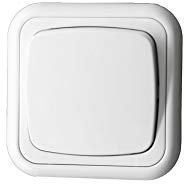 Pulsador blanco de superficie 10A/250V.