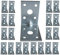 20x Corner Braces Brackets Plates, Heavy Duty Wooden Angle, Metal Steel Sheet Galvanised 1.97x 1.97x 1.38x 0.08(50 x 50 x 35mm x2mm)