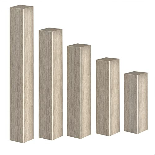 Sockelleisten in Edelstahl Optik MDF Profile & Zubehör | 40/60/80/100/120/150mm + Eckturm ECONOMY (ohne Fase) - 65mm
