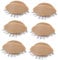 Mannequin Head Eyelids ,Eyelash Grafting Practice 3 Pairs Silicone Eyelids with Eyelashes Replaceable for Salon(Coffee color)