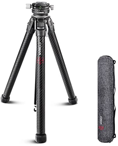 COMAN Zero X Lightweight Travel Tripod Full Carbon Professional Outdoor Tripod Monopod with Panoramic Ball Head Tripod Camera Tripod