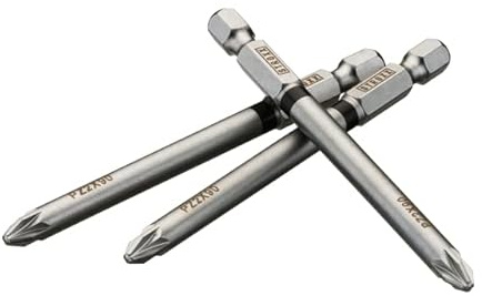 STROXX® Bits 3er |verschiedene Größen| PH1 | PH2 | PH3 | PZ1 | PZ2 | PZ3 | TX10 | TX15 | TX20 | TX25 | TX30 | Bits | Bitsortiment | Schraubenbit | mit Farbcode (PZ2)