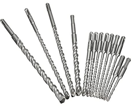 ZSBLXHHJD Fräser-Bits 17 in 1 Bohrer Meißel SDS Plus Rotary Mauerwerk Hammer Bohrer Set