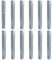 Wickey SolidLock Winkelanker aus feuerverzinktem Stahl für Spieltürme, Schaukeln, Stelzenhäuser - 12er-Set Anker inklusive Schrauben - Bodenanker, Erdanker 500x45x45 mm