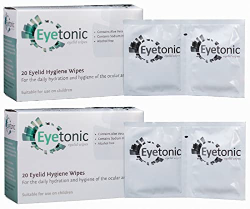 Eyetonic Augenlidtücher mit Aloe Vera, 20 Tücher pro Box (40 Stück)