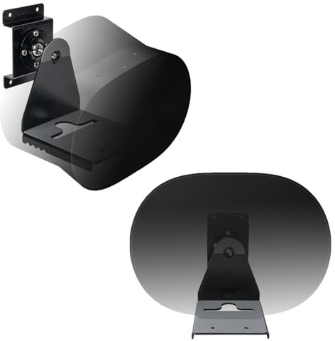 shinar Metal Wall Mount Compatible with Sonos Era 300, Swivels up to 360°, Tilts -70°/+70° with Cable Management Max. 12 kg Black (2-Pack, Black)
